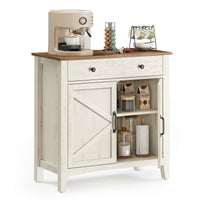 Dressoir met Schuifdeuren, Lade en Verstelbare Plank, 80 x 80 cm