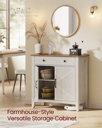 Dressoir met Schuifdeuren, Lade en Verstelbare Plank, 80 x 80 cm