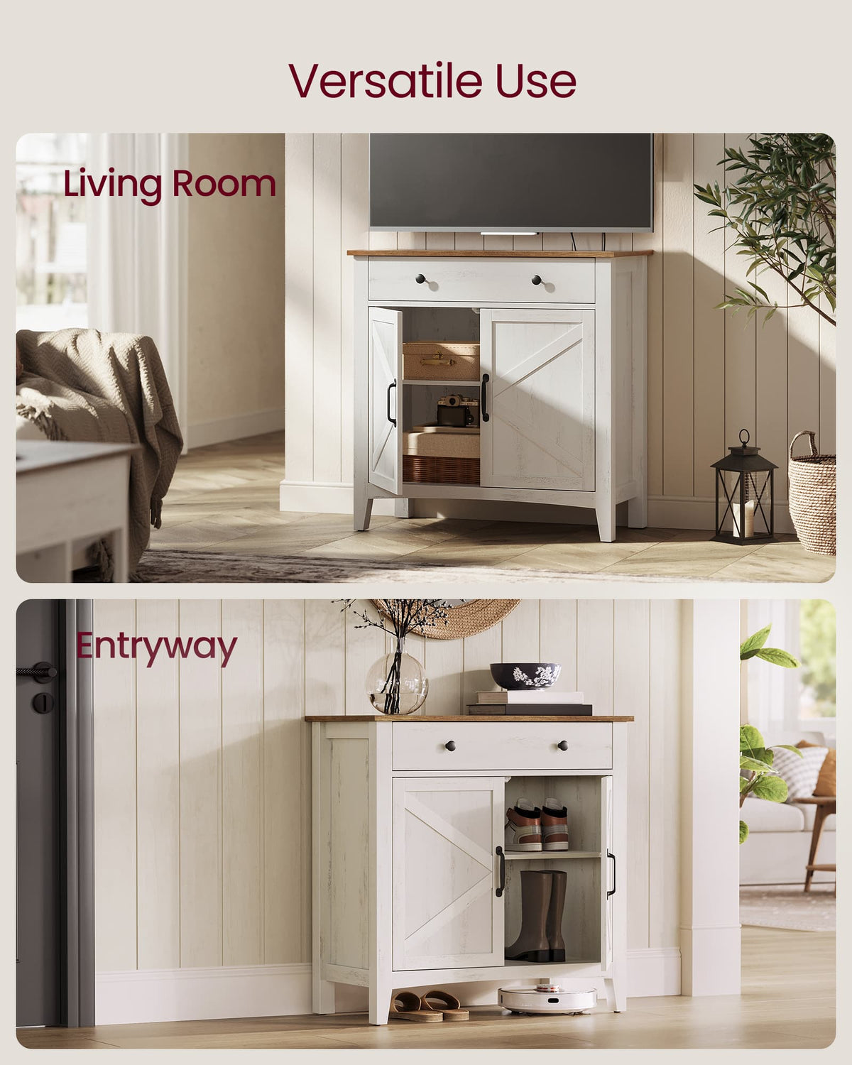 Dressoir met Schuifdeuren, Lade en Verstelbare Plank, 80 x 80 cm