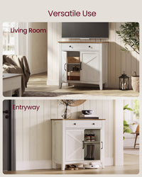 Dressoir met Schuifdeuren, Lade en Verstelbare Plank, 80 x 80 cm