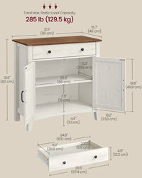 Dressoir met Schuifdeuren, Lade en Verstelbare Plank, 80 x 80 cm