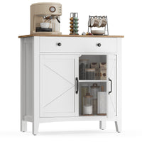Dressoir met Schuifdeuren, Lade en Verstelbare Plank, 80 x 80 cm