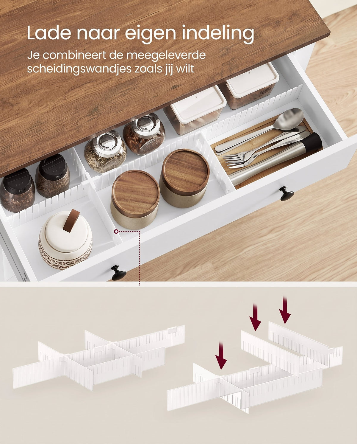 Dressoir met Schuifdeuren, Lade en Verstelbare Plank, 80 x 80 cm