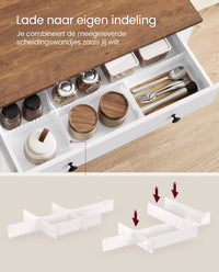 Dressoir met Schuifdeuren, Lade en Verstelbare Plank, 80 x 80 cm