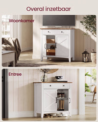 Dressoir met Schuifdeuren, Lade en Verstelbare Plank, 80 x 80 cm