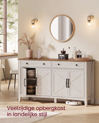 Dressoir met Schuifdeuren, Lade en Verstelbare Plank, 80 x 80 cm