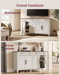 Dressoir met Schuifdeuren, Lade en Verstelbare Plank, 80 x 80 cm