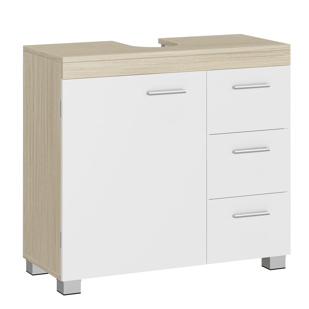 Wastafelonderkast met 3 Lades en Poten, 30 x 70 x 64 cm