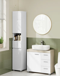 Wastafelonderkast met 3 Lades en Poten, 30 x 70 x 64 cm