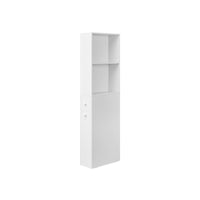 Hoge Smalle Badkamerkast met 2 Lades en Verstelbare Plank, 40 x 18 x 134,4 cm