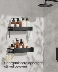 Zelfklevende Doucheplank zonder Boren, Set van 2, 31,5 x 12,5 x 5 cm