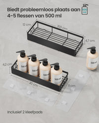 Zelfklevende Doucheplank zonder Boren, Set van 2, 31,5 x 12,5 x 5 cm