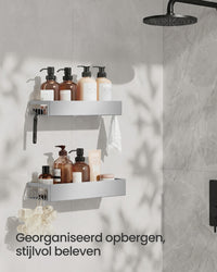 Zelfklevende Doucheplank zonder Boren, Set van 2, 31,5 x 12,5 x 5 cm