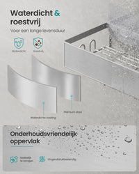 Zelfklevende Doucheplank zonder Boren, Set van 2, 31,5 x 12,5 x 5 cm