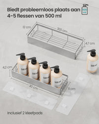Zelfklevende Doucheplank zonder Boren, Set van 2, 31,5 x 12,5 x 5 cm
