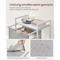 Wasmand met 2 Uittrekbare Waszakken en Opbergblad Van Staal