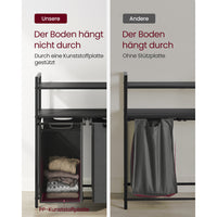 Wasmand met 2 Uitschuifbare Vakken en 2 Planken