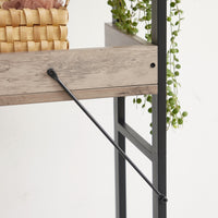 Toiletplank met 3 Open Planken en Stalen Frame