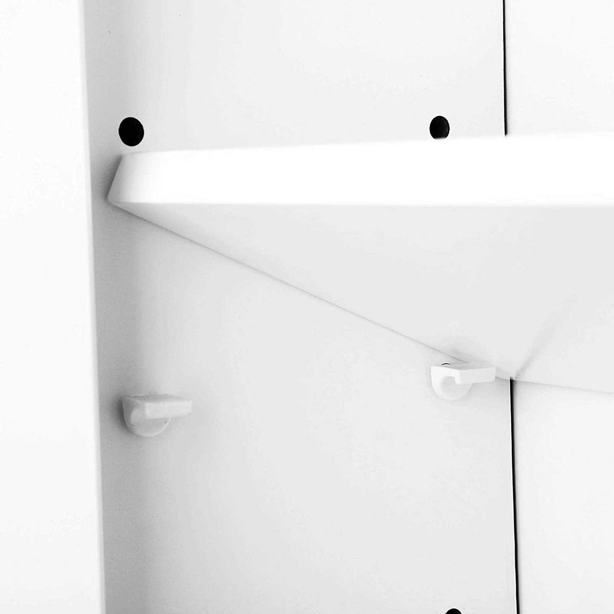 Hangend Badkamerkastje met Dubbele Deur en Open Vak, 60 x 20 x 70 cm