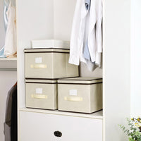 Vouwdozen met Scharnierend Deksel en Labelhouder, Set van 3, 40 x 30 x 25 cm