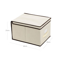 Vouwdozen met Scharnierend Deksel en Labelhouder, Set van 3, 40 x 30 x 25 cm