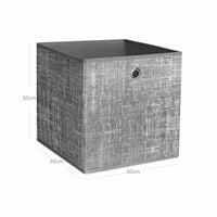 Opvouwbare Opbergdozen met Vingergat voor Kubusrek, Set van 6, 30 x 30 x 30 cm