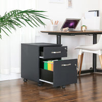 Verrijdbare Archiefkast met 2 Lades op Slot, voor Hangmappen A4