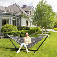 In Hoogte Verstelbare Hangmat met Metalen Frame, 210x150 cm