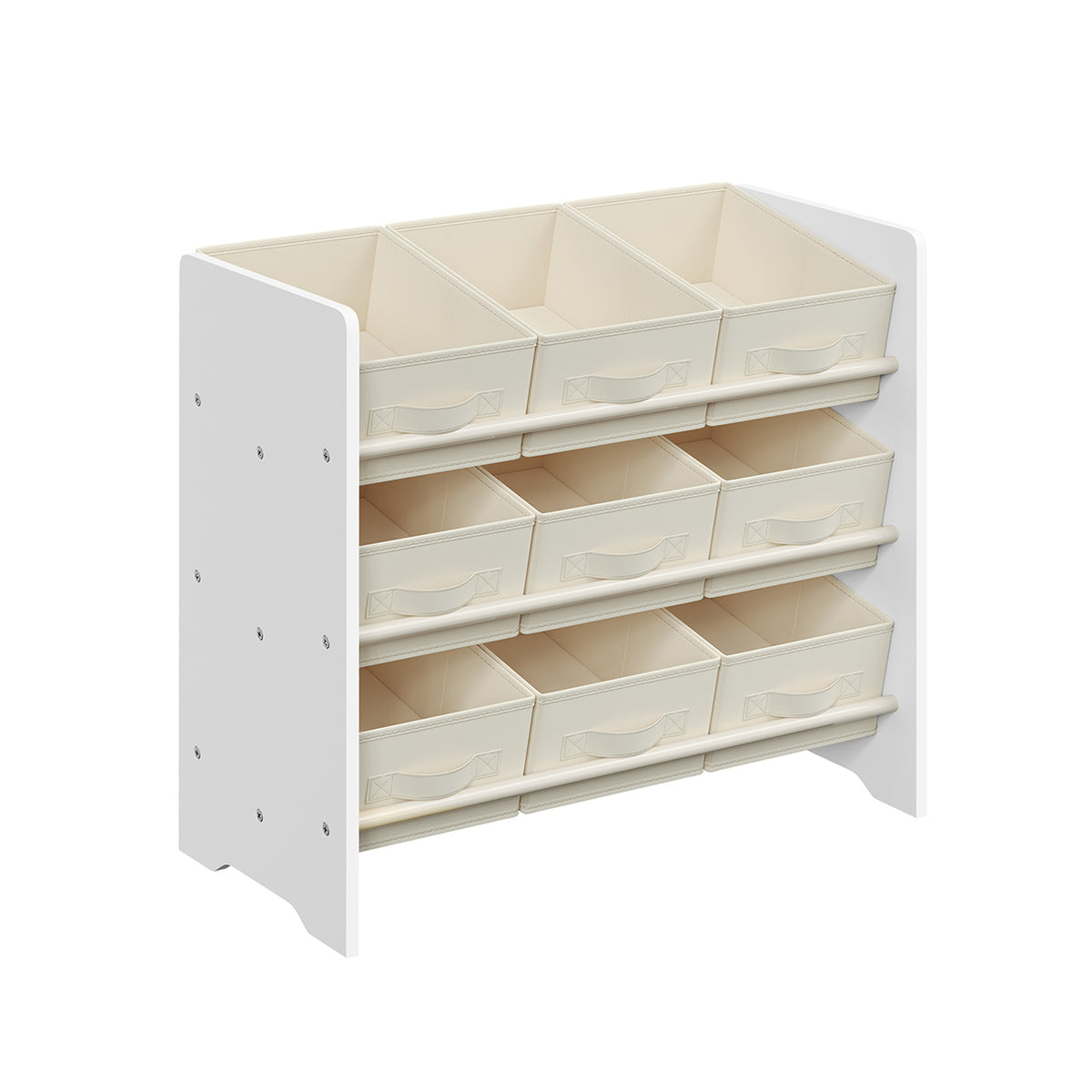 Speelgoedrek met 9 Stoffen Opbergdozen, 29,5 x 62,5 x 60 cm