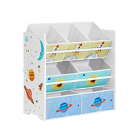 Speelgoedrek met 7 Stoffen Opbergdozen, 29,5 x 62,5 x 60 cm