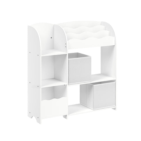 Kinderboekenkast met 2 Opbergdozen en 5 Planken, 30 x 93 x 100 cm