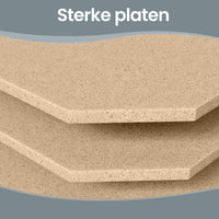 Zwaar Metalen Stellingrek met 5 Verstelbare Planken (Dubbel)