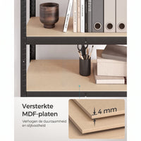 Zwaar Metalen Opbergrek met 4 Verstelbare Planken, 40 x 80 x 160 cm