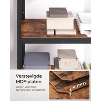 Zwaar Metalen Opbergrek met 4 Verstelbare Planken, 40 x 80 x 160 cm