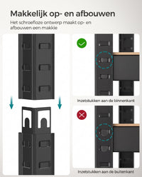 Zwaar Metalen Opbergrek met 4 Verstelbare Planken, 40 x 80 x 160 cm