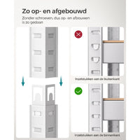 Zwaar Metalen Opbergrek met 4 Verstelbare Planken, 40 x 80 x 160 cm