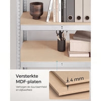 Zwaar Metalen Opbergrek met 4 Verstelbare Planken, 40 x 80 x 160 cm
