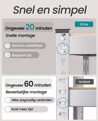 Zware Stellingkast met 5 Verstelbare Planken en Kliksysteem