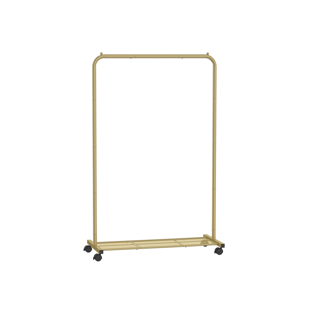 Kledingrek op Wielen met Roosterplank, 40,5 x 91 x 158 cm