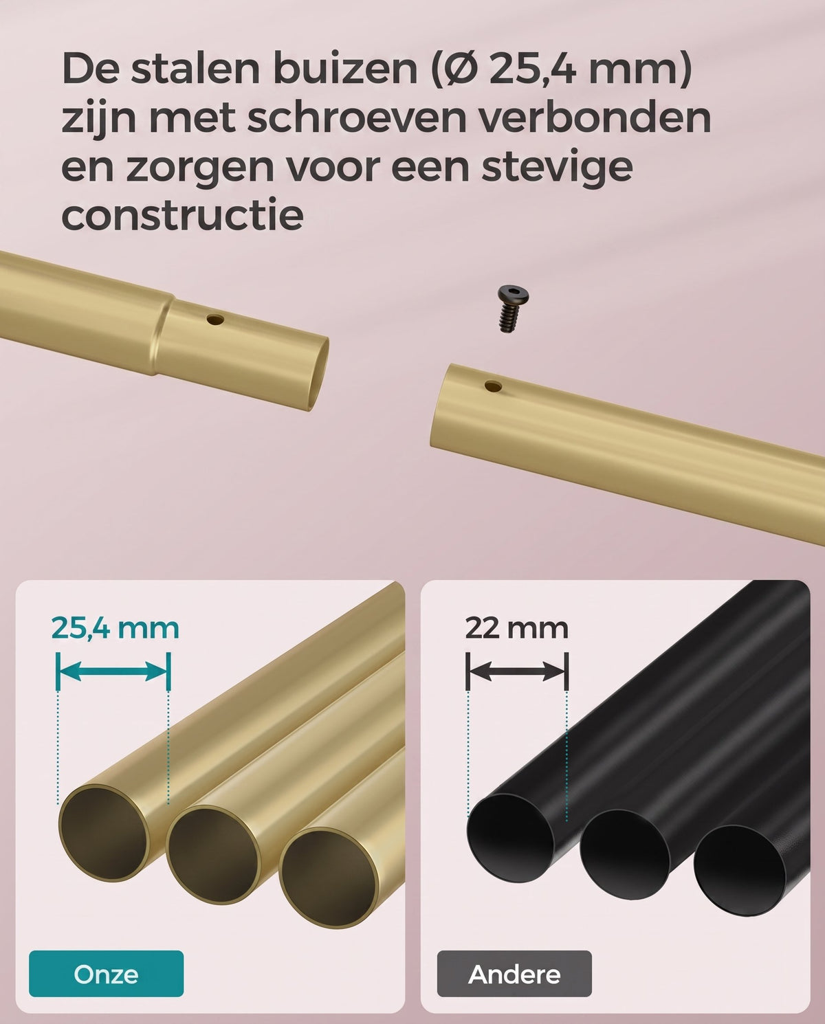 Kledingrek op Wielen met Roosterplank, 40,5 x 91 x 158 cm