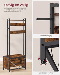 Kapstok met Schoenenkast, Zitbank en 7 Haken, 65 x 170 cm