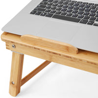 In Hoogte Verstelbare Bamboe Laptoptafel met Lade, 55 x 35 cm