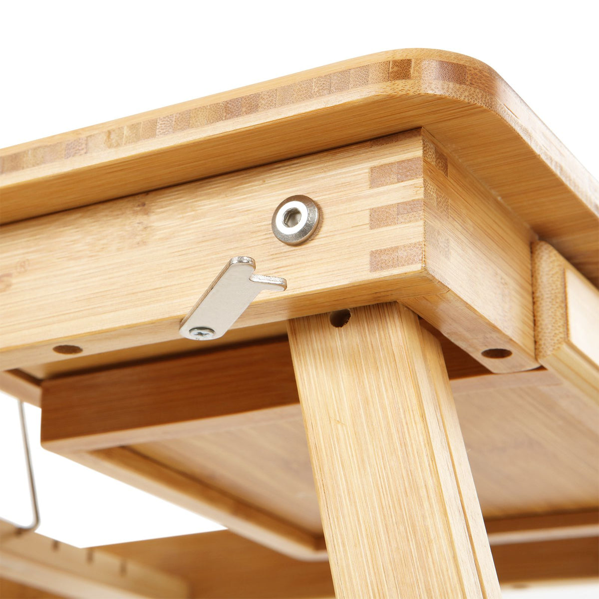 In Hoogte Verstelbare Bamboe Laptoptafel met Lade, 55 x 35 cm