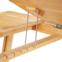 In Hoogte Verstelbare Bamboe Laptoptafel met Lade, 55 x 35 cm