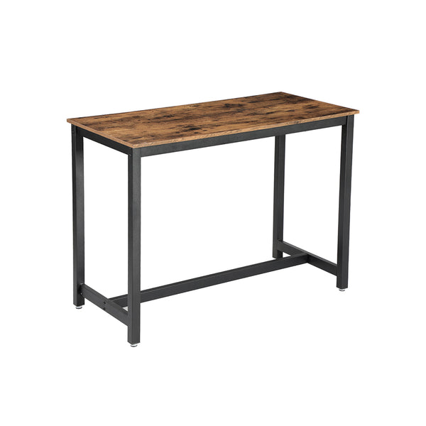 Bartafel met Robuust Metalen Frame en Houtlook, 120 x 60 x 90 cm