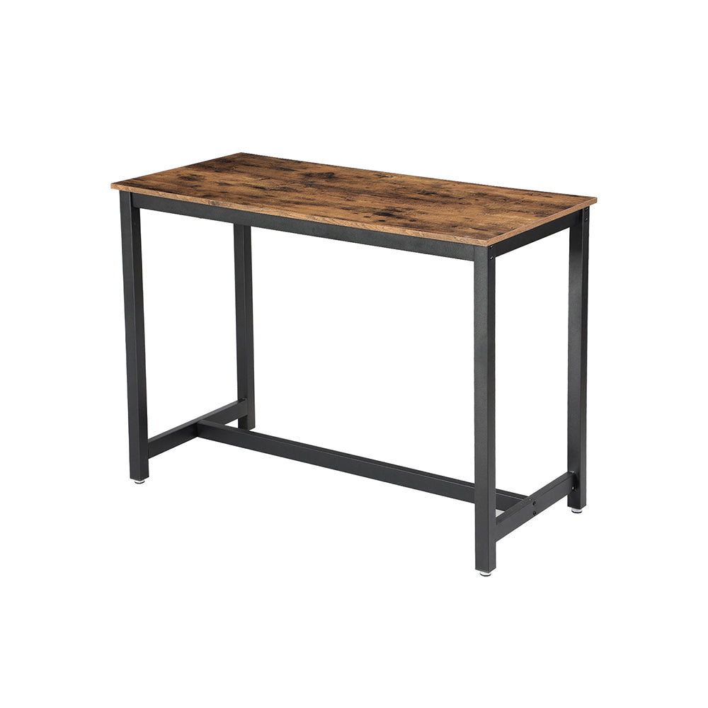 Bartafel met Robuust Metalen Frame en Houtlook, 120 x 60 x 90 cm