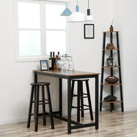 Bartafel met Robuust Metalen Frame en Houtlook, 120 x 60 x 90 cm