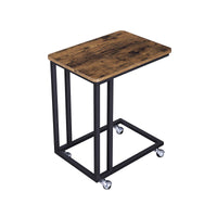 Bijzettafel op Wielen met Metalen Frame en Onderplank