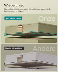 Stapelbare Sieradendoos met Glazen Deksel en Uitneembare Bakjes, 2, 4 of 6 Niveaus