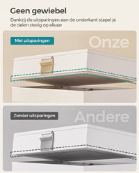Stapelbare Sieradendoos met Glazen Deksel en Uitneembare Bakjes, 2, 4 of 6 Niveaus